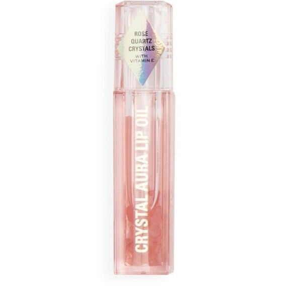 Makeup Revolution Crystal Aura Lip Oil Rose Quartz Crystal's Vitamin E - Picture 1 of 5